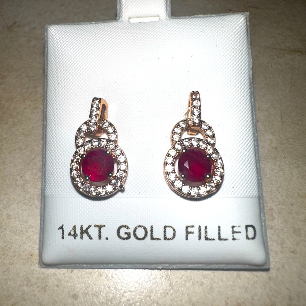14 k plated earrings